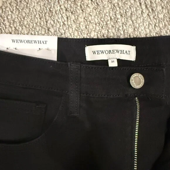 NWT WeWoreWhat High Rise Skinny Zip Stretch Denim - Picture 5 of 8